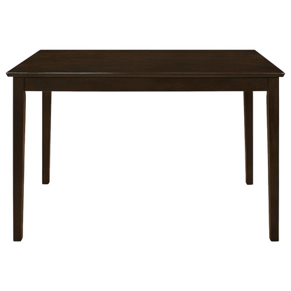 Start2Finish Guillen 5-piece rectangular dining table set in cappuccino wood finish with matching chairs