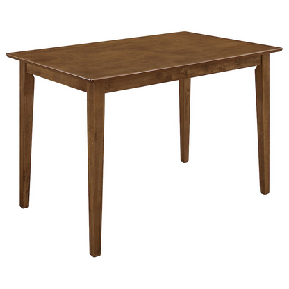 Robles 5-piece rectangular dining table set in chestnut wood with matching chairs, modern furniture by Start2Finish.