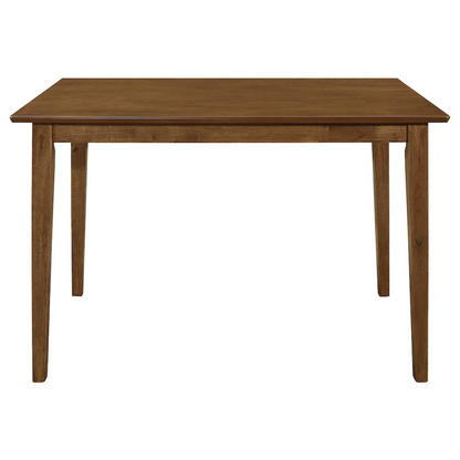Robles 5-piece rectangular dining table set in chestnut wood with matching chairs, modern furniture by Start2Finish
