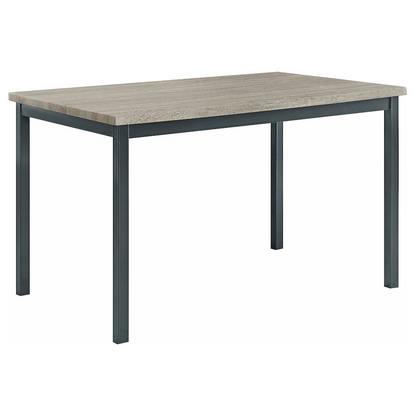Start2Finish Garza rectangular 48-inch grey composite wood dining table with sleek modern design, shown in a contemporary dining room setting.
