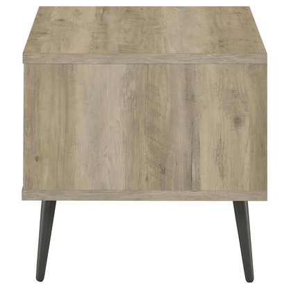 Start2Finish Welsh Square Engineered Wood Side End Table in antique pine finish with a square top and sturdy legs.