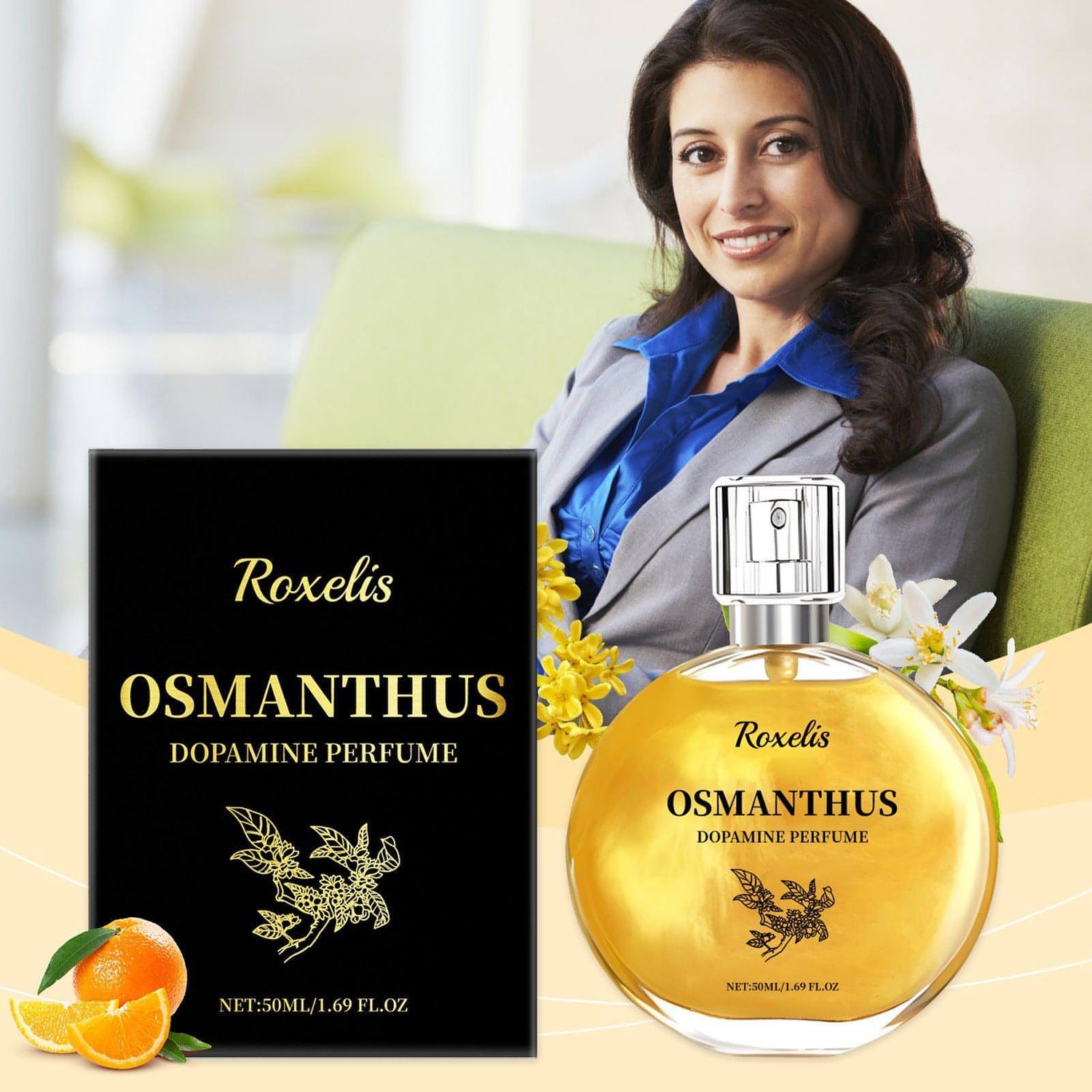 Carmine Juneberry Osmanthus Gilding perfume spray, light and long-lasting body fragrance with elegant packaging.