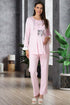 Pink Shopymommy 5529 Heart Maternity & Nursing Pajamas by Burgundy Artemis, showing soft fabric and heart design details.