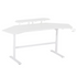 Start2Finish white gaming desk with shelves and accessory holder, featuring a spacious workspace and organized storage options.