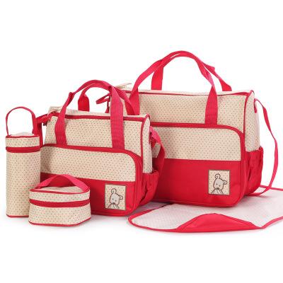 Maroon Asteria baby diaper bag for mothers, high-quality maternity and parenthood accessory with multiple compartments