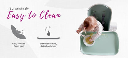 Ultramarine Dione Oribel Cocoon baby high chair with toddler-friendly design, suitable for infant feeding and kid dining.