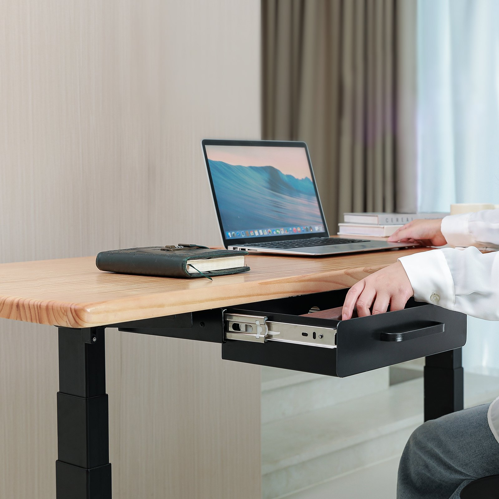 Start2Finish VEVOR 13-inch under desk drawer slide out for hidden desktop storage and organization in office or home workstations.