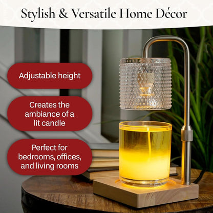 Silver Hobnail Lamp Top Down Warming Flame Free Fragrance