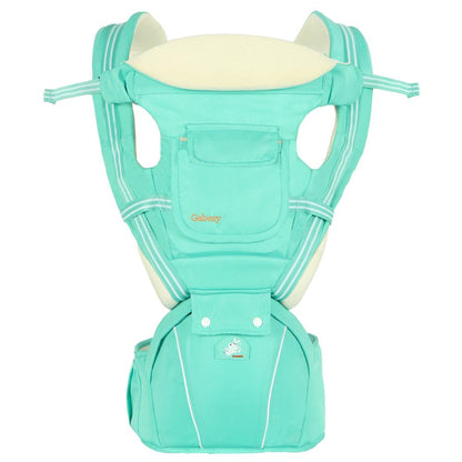 Maroon Asteria breathable multifunctional baby strap waist stool with adjustable straps and comfortable design for parents.