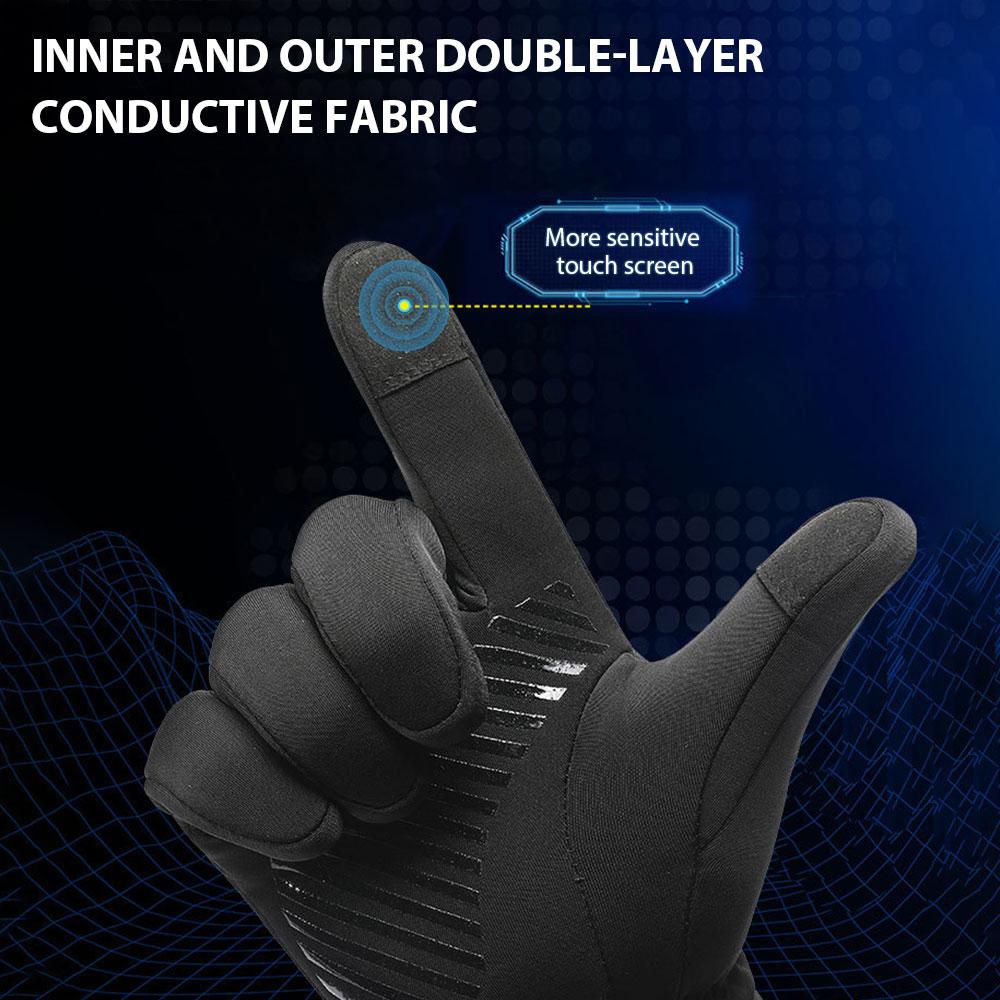 Pink Iolaus winter warm windproof touch screen gloves for men and women, suitable for cycling and outdoor sports.