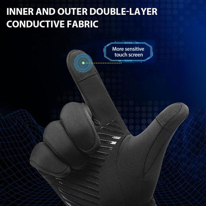 Pink Iolaus winter warm windproof touch screen gloves for men and women, suitable for cycling and outdoor sports.