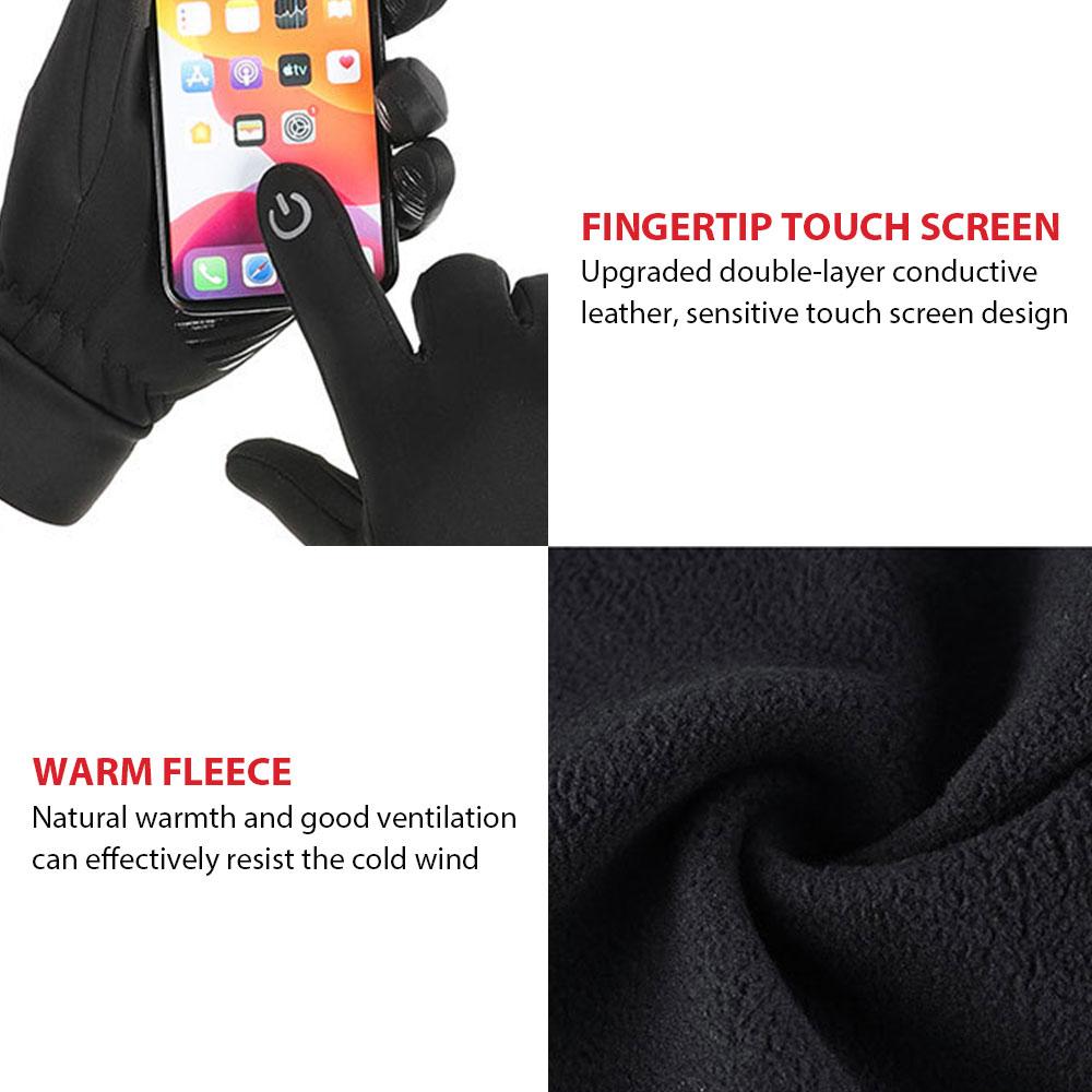 Pink Iolaus winter warm touch screen gloves for men and women, windproof cycling gloves, suitable for outdoor sports.