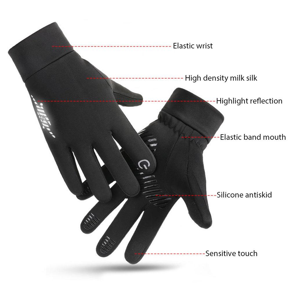 Pink Iolaus winter warm touch screen gloves for men and women, windproof cycling gloves, suitable for outdoor sports.