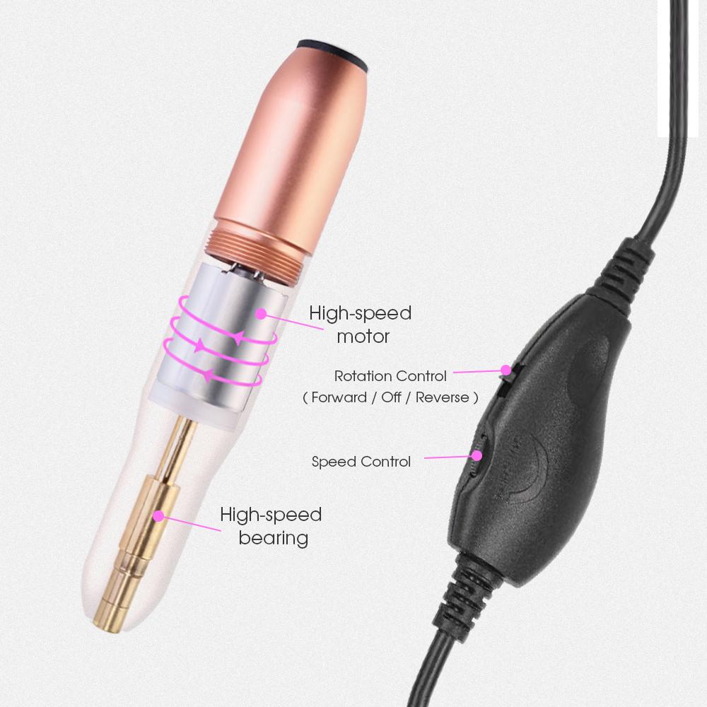 Pink Iolaus USB nail drill set with electric nail polisher, portable nail file kit, featuring a compact design for manicures and pedicures.