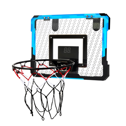 Start2Finish VEVOR Kids Indoor Basketball Hoop with electronic scoreboard, LED light, music, and over-the-door design for children 3+