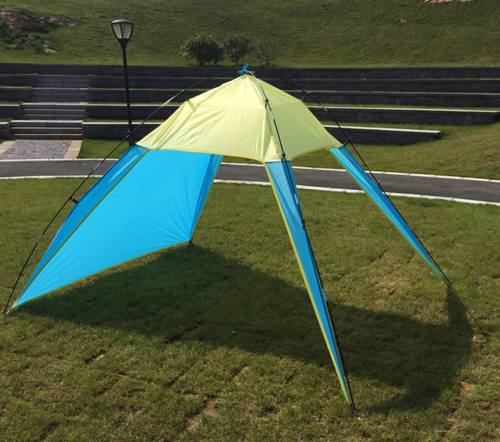 Maroon Asteria waterproof camping tent sunshade set up outdoors, providing shelter and shade for camping trips