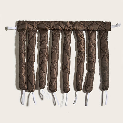 Maroon Asteria heatless hair curlers with ribbon headband and curling rods for gentle, no-heat hairstyle curling.