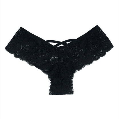 Puce Gaia 4-pack women’s sexy lace underwear, G-string and thong lingerie briefs, featuring delicate lace designs and comfortable fit.