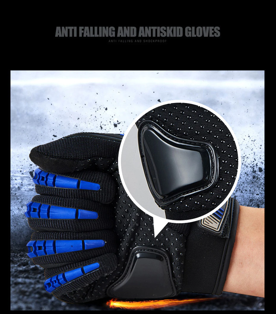 Puce Gaia full finger racing motorcycle motocross dirt bike gloves with protective padding and durable material for riding.