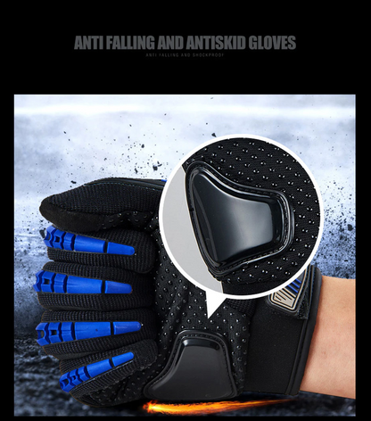 Puce Gaia full finger racing motorcycle motocross dirt bike gloves with protective padding and durable material for riding.