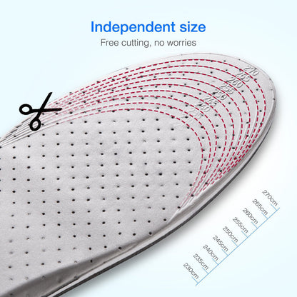 Invisible height increase insoles by Puce Gaia for men and women, designed to add height and improve shoe comfort.