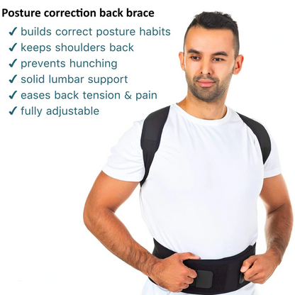 Puce Gaia posture corrector support magnetic back shoulder brace band, designed for improved posture and back support.
