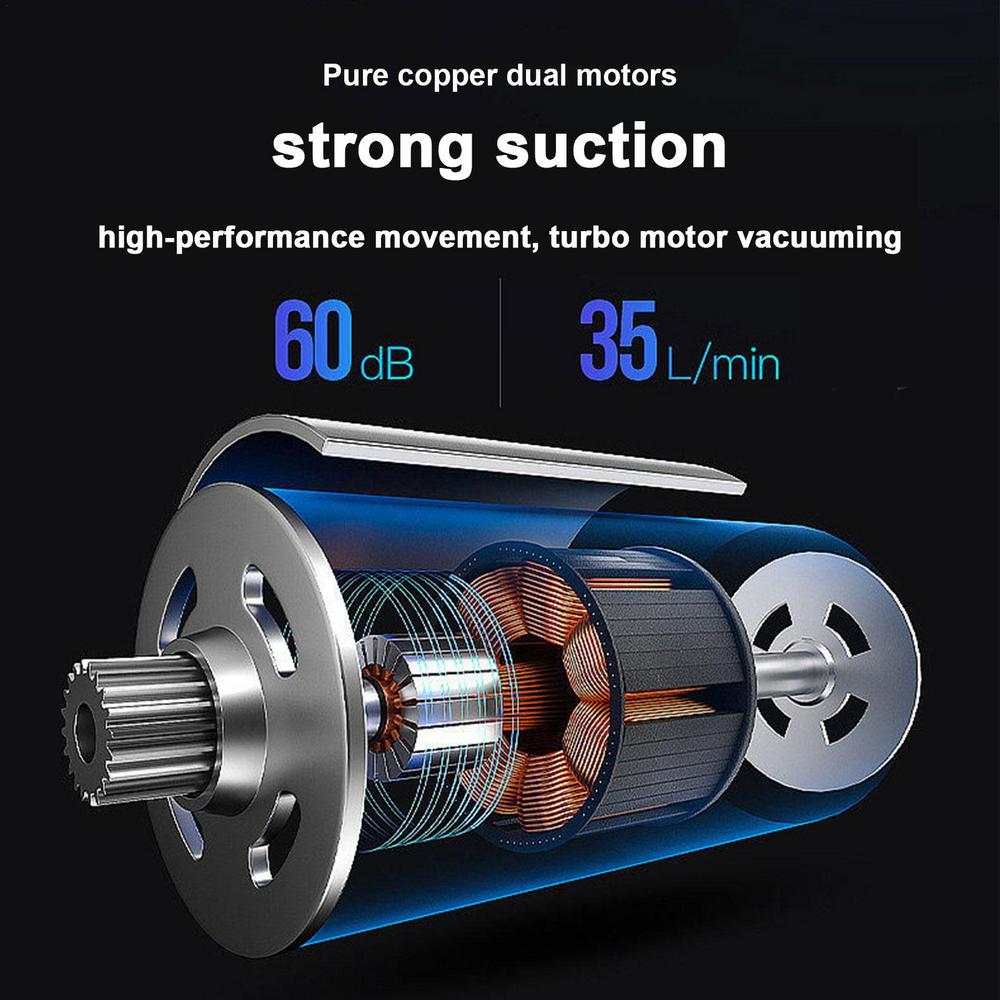 Puce Gaia 120W cordless handheld vacuum cleaner with compact design, suitable for car and home cleaning, shown in the image.
