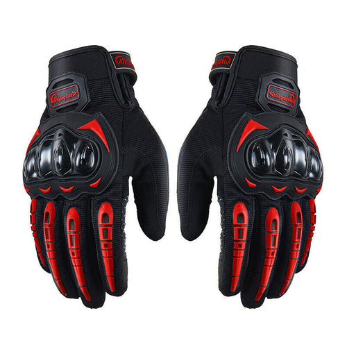 Puce Gaia racing motorcycle motocross riding dirt bike full finger gloves showing reinforced palms and secure wrist straps.