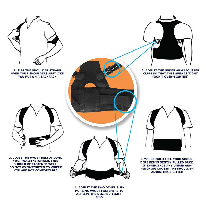Puce Gaia posture corrector support magnetic back shoulder brace belt band, designed for improved posture and back support.