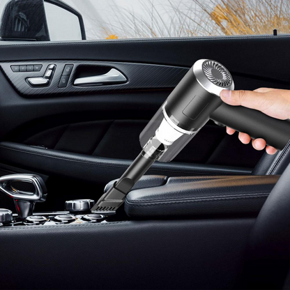 Puce Gaia 120W cordless handheld vacuum cleaner for car cleaning, compact and portable with ergonomic design.