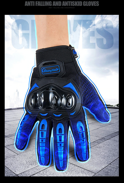 Puce Gaia full finger racing motorcycle motocross dirt bike gloves with protective tech accessories and padded design for riding.