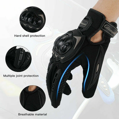 Puce Gaia full finger racing motorcycle motocross riding dirt bike gloves with protective design and breathable material.