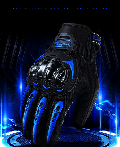 Puce Gaia full finger racing motorcycle motocross riding dirt bike gloves with protective features and durable construction.