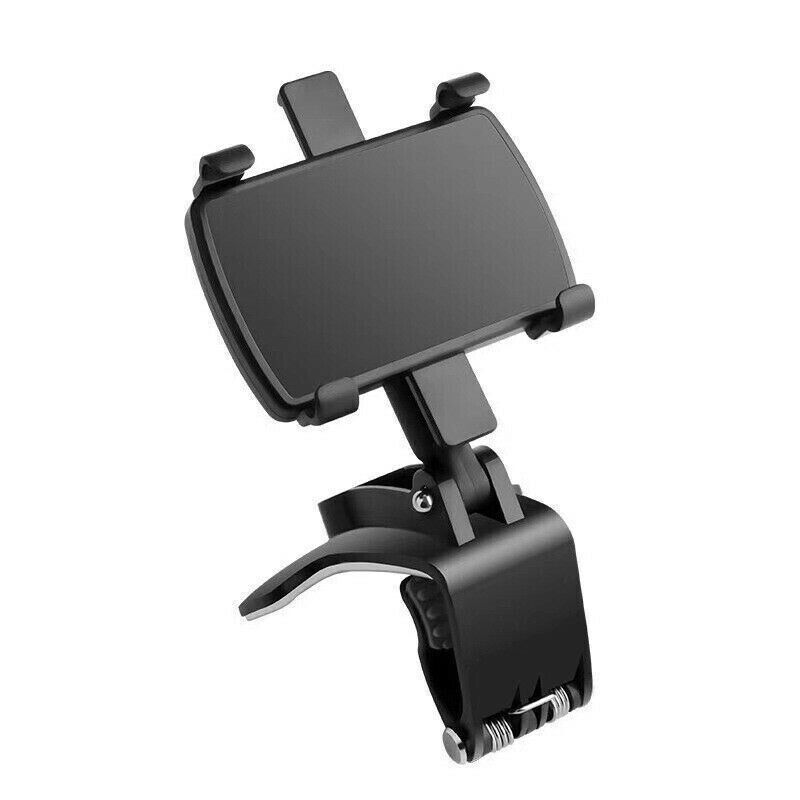Puce Gaia universal car dashboard mount holder stand clamp for cell phones, with adjustable cradle and secure clip attachment.