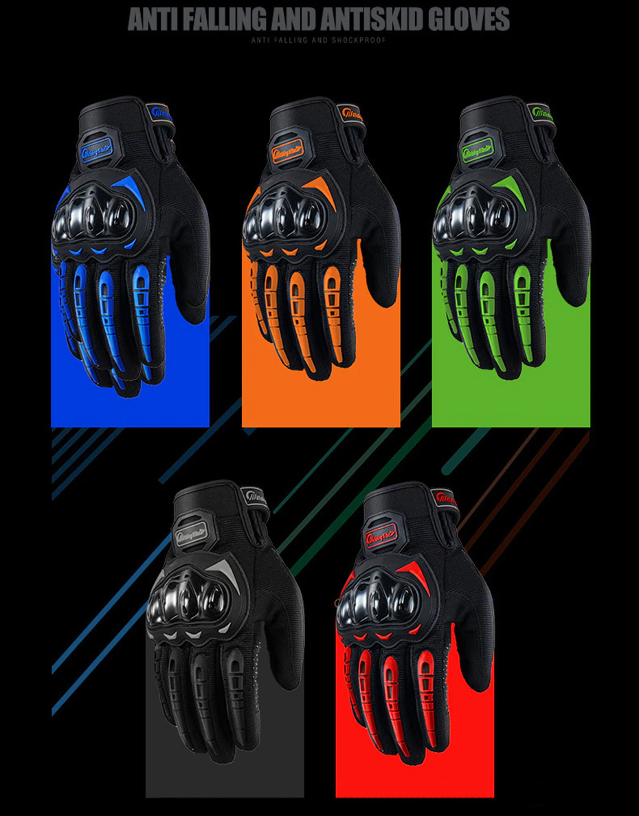 Puce Gaia racing motorcycle motocross dirt bike full finger riding gloves, durable tech accessories for riding protection