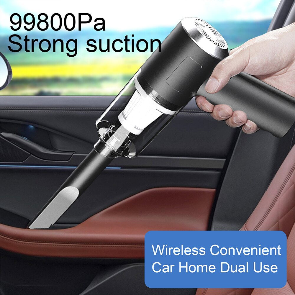 Puce Gaia 120W cordless handheld vacuum cleaner, small portable car auto tech accessory with compact design for easy cleaning.