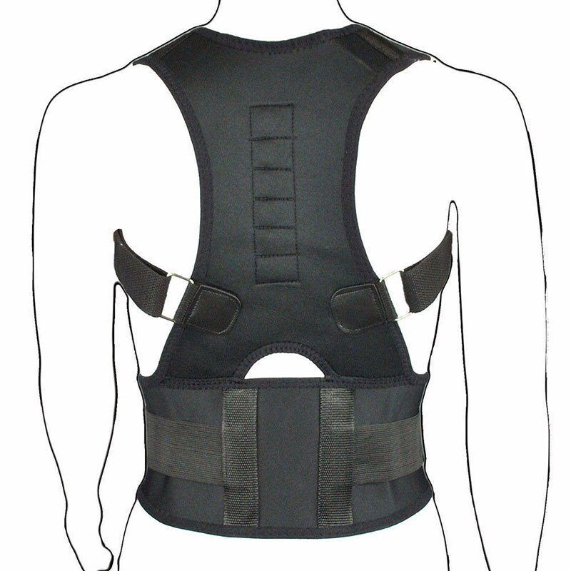 Puce Gaia posture corrector support magnetic back shoulder brace belt band for improved spinal alignment and posture support.