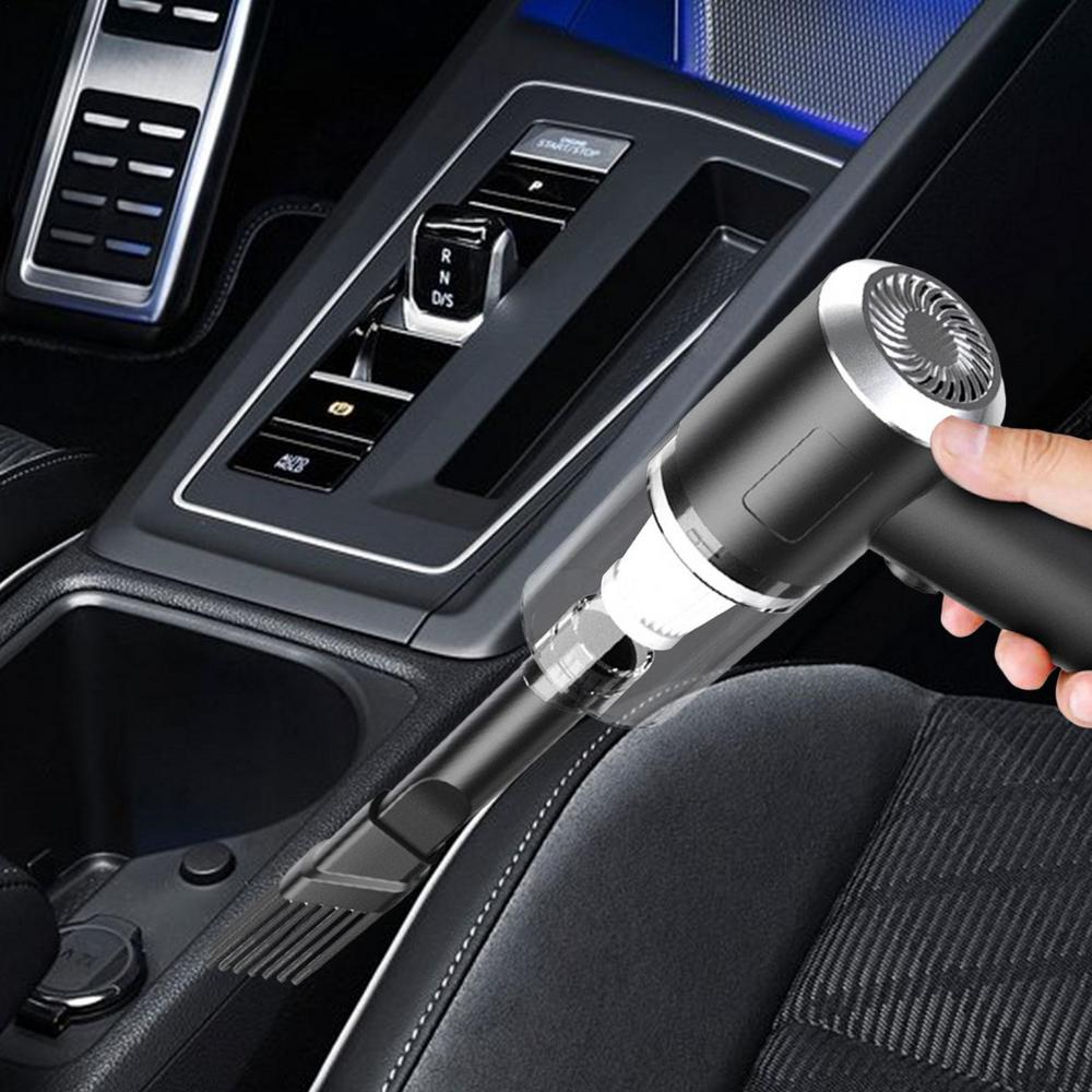 Puce Gaia 120W cordless handheld vacuum cleaner with compact design, suitable for car and home cleaning, shown in the image.