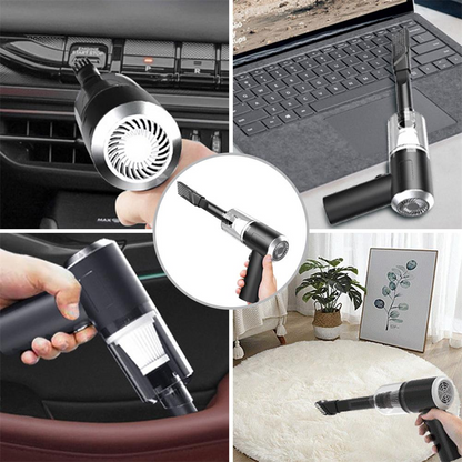 Puce Gaia 120W cordless handheld vacuum cleaner for car cleaning, small portable mini design with ergonomic handle.
