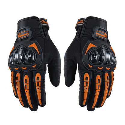 Puce Gaia full-finger racing motorcycle motocross riding dirt bike gloves with protective features and textured grip.