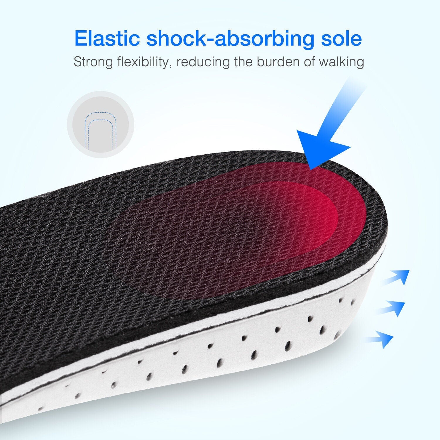 Puce Gaia invisible height increase insoles for men and women, heel lift tech accessories, designed to add extra height to shoes.