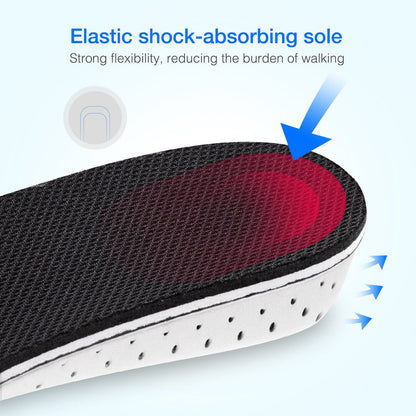 Puce Gaia invisible height increase insoles for men and women, heel lift tech accessories, designed to add extra height to shoes.