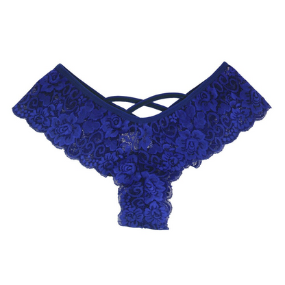 Puce Gaia 4-pack women’s sexy lace G-string underwear, lingerie panties with delicate lace details, in a variety of colors.