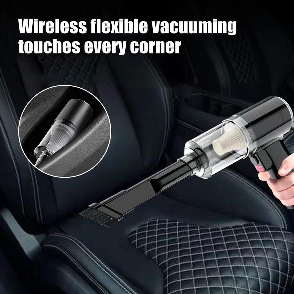Puce Gaia 120W cordless handheld vacuum cleaner for car cleaning, small and portable with ergonomic design and dust container