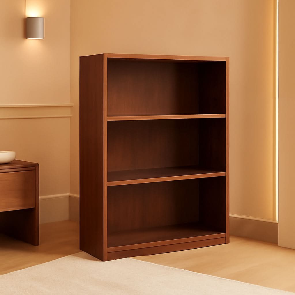 Beginnings 3 Shelf Bookcase In Brook Cherry Finish