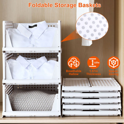 Four stackable Pear Daisy plastic storage boxes with slide rails, ideal for organizing living room or home essentials.