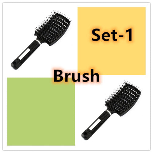 CJDropshipping anti-knot hairbrush for women, detangling brush with ergonomic handle, designed for smooth, tangle-free hair grooming.