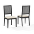 Start2Finish Greer 2-piece dining chair set with two modern upholstered chairs featuring wooden legs and a sleek design.