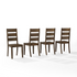 Set of four Joanna ladder-back dining chairs by Start2Finish, featuring wooden frames and woven seat cushions.