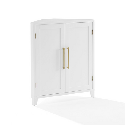 Start2Finish Roarke stackable corner kitchen storage pantry with multiple shelves and compartments for organized food storage.